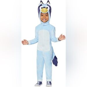 Blue Plush Character Hooded Costume Top